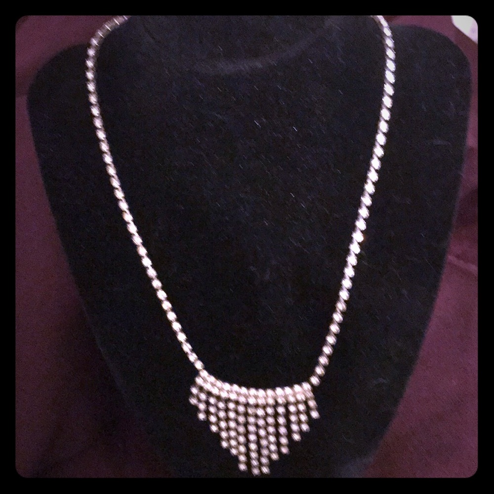 Vintage Rhinestone Necklace - Picture 1 of 5